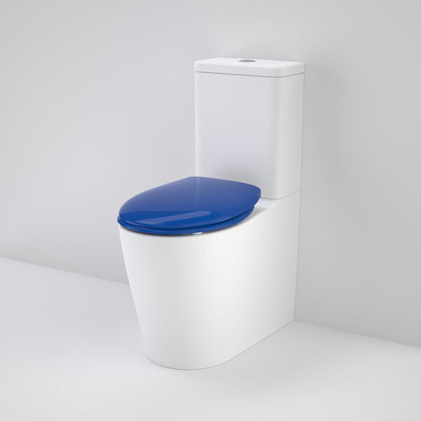 Caroma Care 660 Ambulant Cleanflush Easy Height BE Suite with Double Flap Seat Sorento Blue (GermGard®)