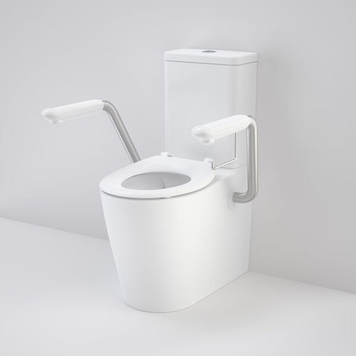 Caroma Care 660 Cleanflush WFCC Easy Height BE Suite with Armrests and Caravelle Single Flap Seat (GermGard®)