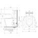 Caroma Care 660 Cleanflush WFCC Easy Height BE Suite with Nurse Call Armrests Right and Caravelle Single Flap Seat Anthracite Grey