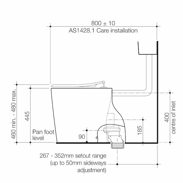 Caroma Care 610 Cleanflush Connector S Trap Pan