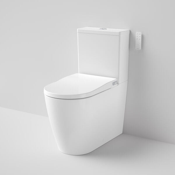 Caroma Urbane II Bidet Cleanflush® Wall Faced Close Coupled Bottom Inlet Toilet Suite (with GermGard®)