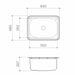 Caroma Single 45 Litre Flushline Tub Standard - BY-PASS (Includes one flexible by-pass kit and 2 by-pass holes)