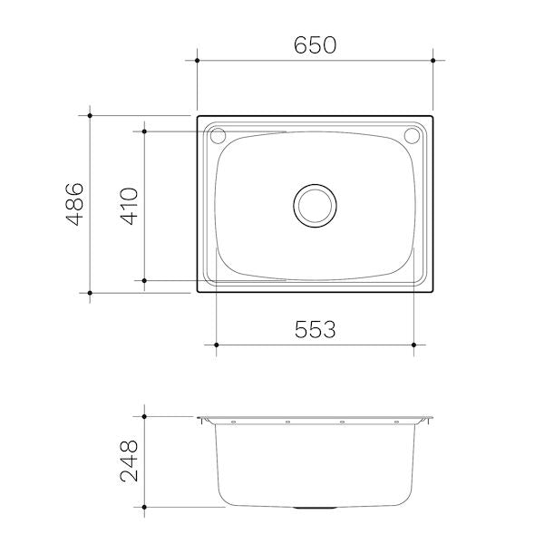 Caroma Single 45L Laundry Tub