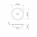 Caroma Liano II 440mm Round Under/Over Counter Basin