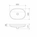 Caroma Liano II 600mm Pill Inset Basin with Tap Landing (0 Tap Hole) – White