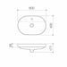 Caroma Liano II 600mm Pill Inset Basin with Tap Landing (1 Tap Hole) – White