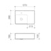 Caroma Cube Extension Wall Basin LHS 0TH