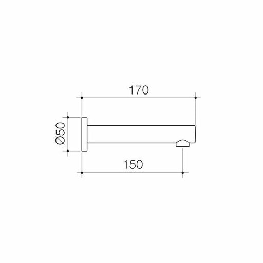 Caroma Pin Bath Outlet 150mm