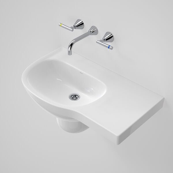 Caroma Care 700 Wall Basin with Right Hand Shelf (with GERMGARD®) - 0TH
