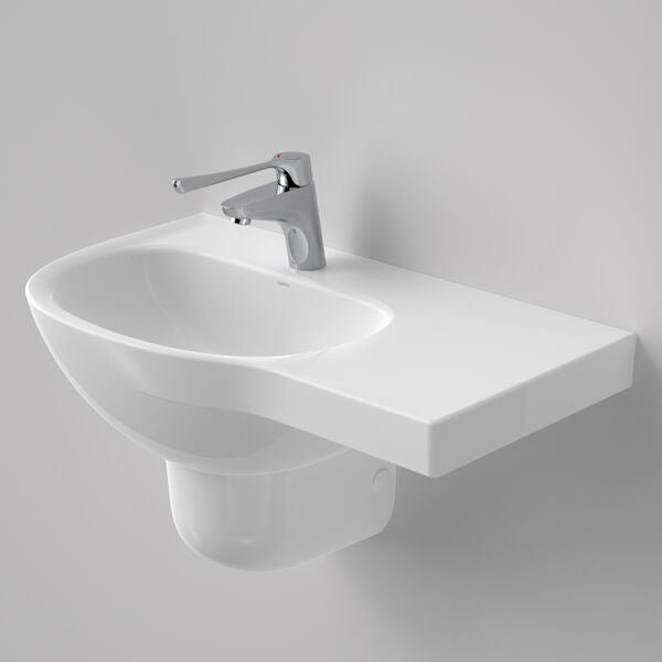 Caroma Care 700 Wall Basin with Right Hand Shelf (with GERMGARD®) - 1TH
