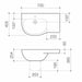 Caroma Care 700 Wall Basin with Right Hand Shelf (with GERMGARD®) - 1TH
