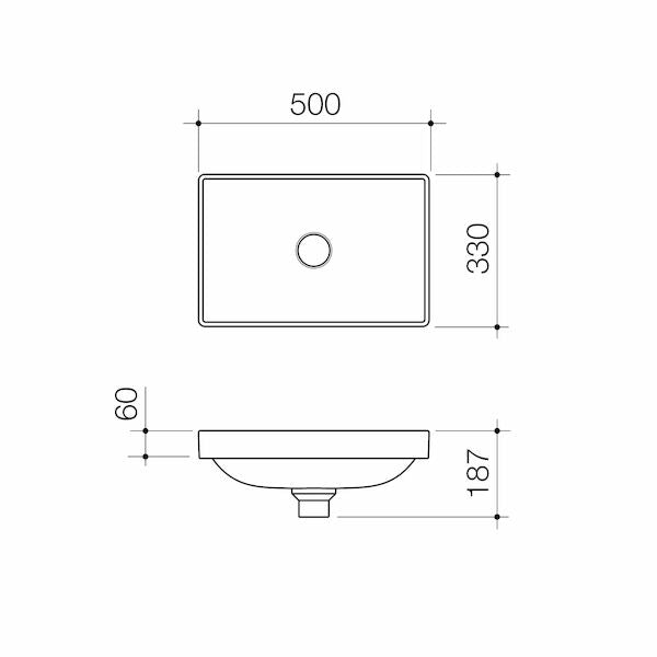 Caroma Urbane II Inset Basin (No Tap Landing)