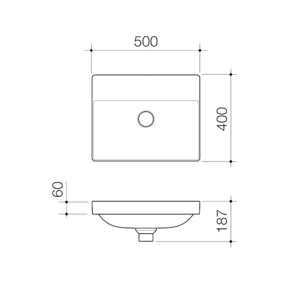 Caroma Urbane II Inset Basin (No Tap Hole)