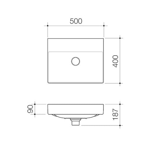 Caroma Urbane II Wall Basin (No Tap Hole)