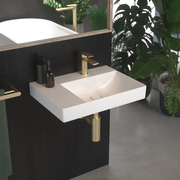 Caroma Urbane II Left Hand Shelf Wall Basin (No Tap Hole)