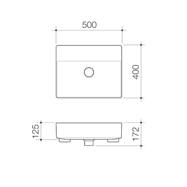 Caroma Urbane II Semi Recessed Basin (No Tap Hole)