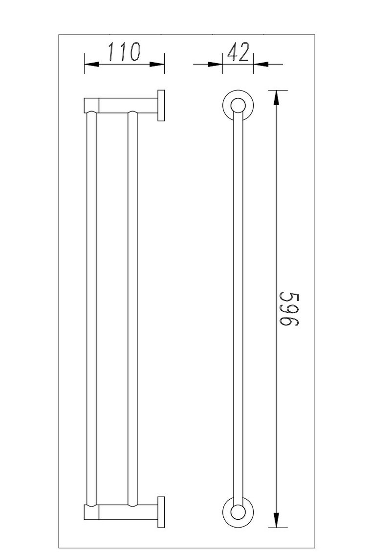 Millennium Cioso Double Towel Rail