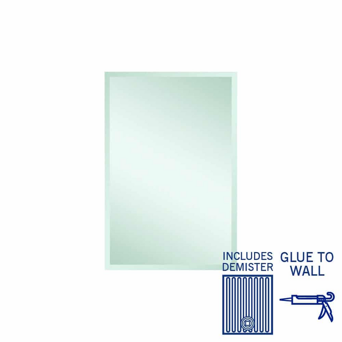 Thermogroup Montana Rectangle 25mm Bevel Edge Mirror Glue-to-Wall and Demister