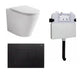 Java In-Wall Toilet Package Square Black Flush Plate