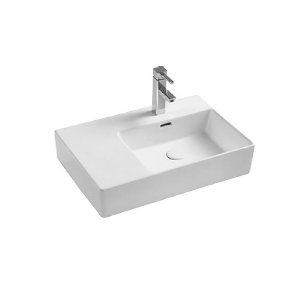 BNK Naga APB-04600R-WH Above Counter Wall Hung Basin Gloss White