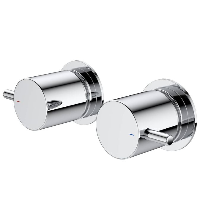 Caroma Luna Lever Wall Top Assemblies - Chrome