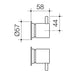 Caroma Luna Lever Wall Top Assemblies - Matte Black