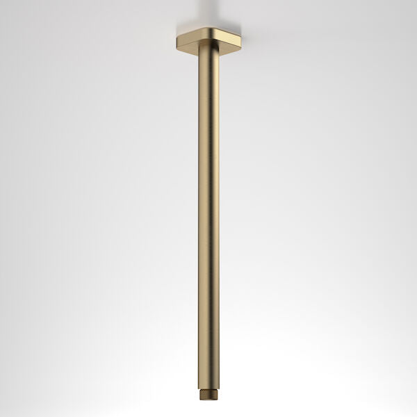 Caroma Luna Straight Arm Square Flange 410 Brushed Brass