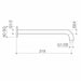 Caroma Luna Right Angle Shower Arm Chrome