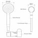 Caroma Care Support Shower Kit (1.5M hose) - Matte Black