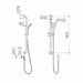 Caroma Care Support Shower Set - 900mm Rail - Brushed Nickel