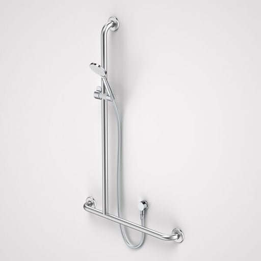 Caroma Care Support Shower Set with Inverted T Rail - LH- Chrome