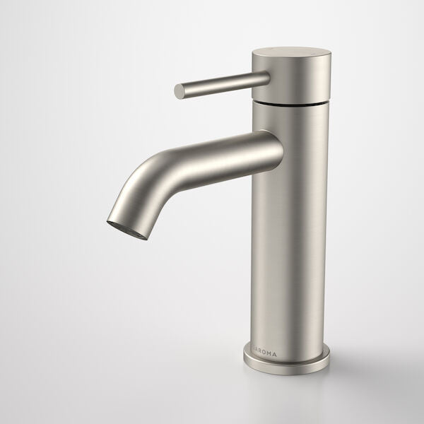 Caroma Liano II Basin Mixer - Brushed Nickel  - Lead Free