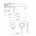 Caroma Liano II 175mm Wall Basin / Bath Mixer - 2 x Round Cover Plates - Matte Black - Sales Kit - LF