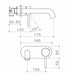 Caroma Liano II 175mm Wall Basin / Bath Mixer - Rounded Cover Plate - Gunmetal - Sales Kit - LF