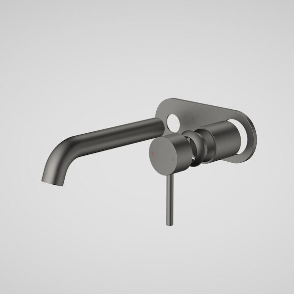 Caroma Liano II 175mm Wall Basin / Bath Trim Kit - Rounded Cover Plate - Gun Metal - Lead Free