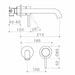 Caroma Liano II 210mm Wall Basin / Bath Mixer - 2 x Round Cover Plates - Brushed Nickel - Sales Kit - Lead Free