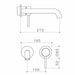 Caroma Liano II 210mm Wall Basin / Bath Trim Kit - 2 x Round Cover Plates - Brushed Brass - LF