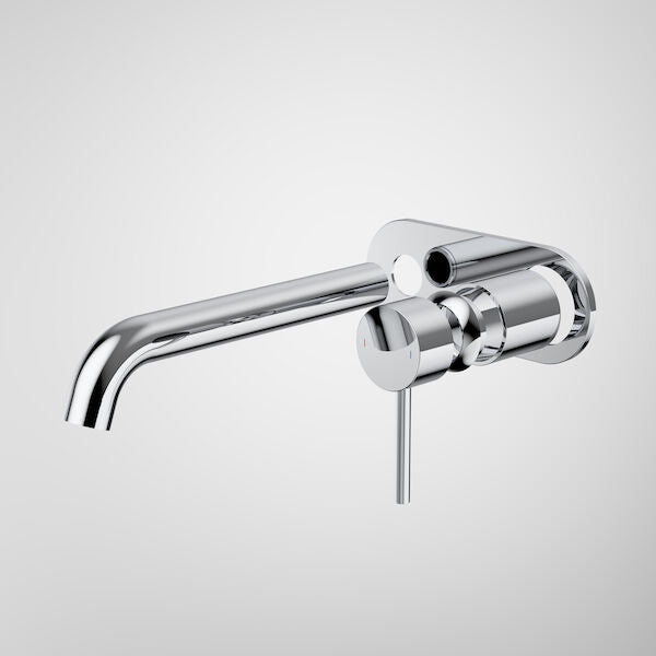 Caroma Liano II 210mm Wall Basin / Bath Trim Kit - Rounded Cover Plate - Chrome