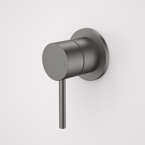 Caroma Liano II Bath / Shower Mixer - Round Cover Plate - Gun Metal - Sales Kit