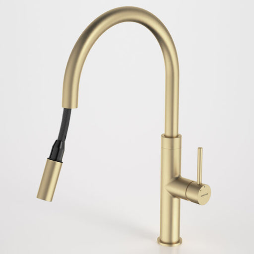 Caroma Liano II Pull Out Sink Mixer - Brushed Brass