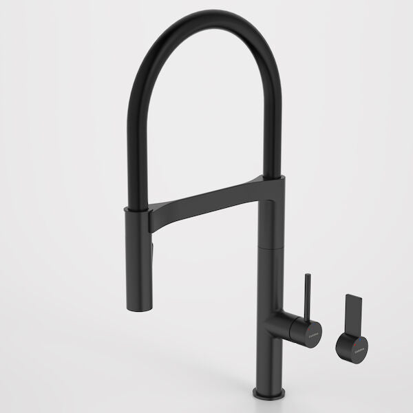 Caroma Liano II Pull Down Sink Mixer with Dual Spray - Matte Black