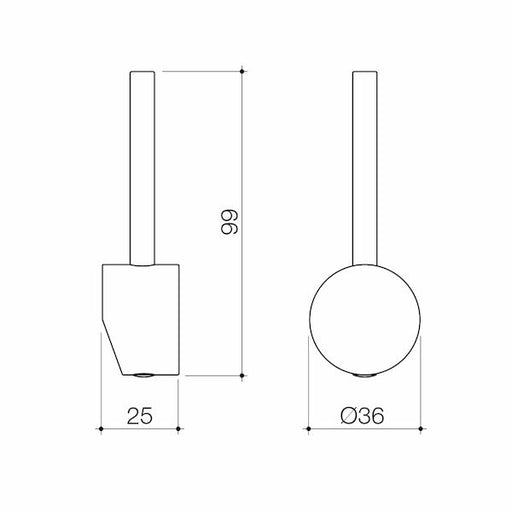 Caroma Liano II Sink Mixer Handle - Brushed Nickel