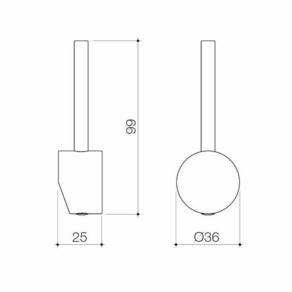 Caroma Liano II Sink Mixer Handle - Brushed Brass