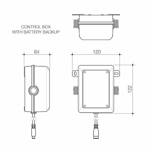 Caroma Liano II Sensor 175mm Wall Outlet Tap - Trim Only - Matte Black