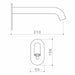 Caroma Liano II Sensor 210 Wall Outlet Sales Kit - Brushed Nickel - Lead Free