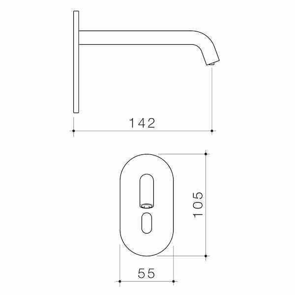 Caroma Liano II – Sensor Wall Mounted Soap Dispenser Kit - Brushed Brass