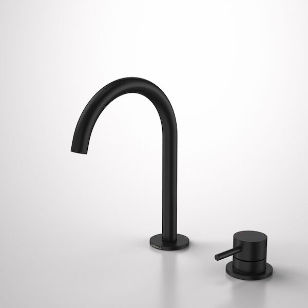 Caroma Liano II Hob Basin Mixer Set 160mm - Matte Black
