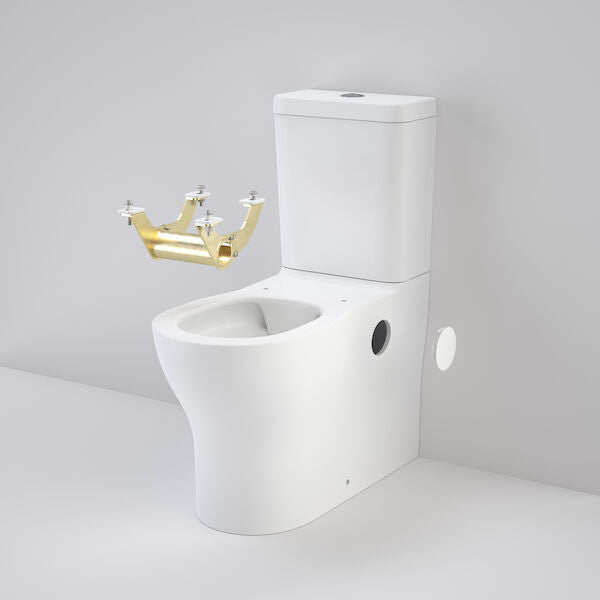 Caroma Opal Cleanflush Easy Height Wall Faced Close Coupled Suite with Armrest Mounting Kit