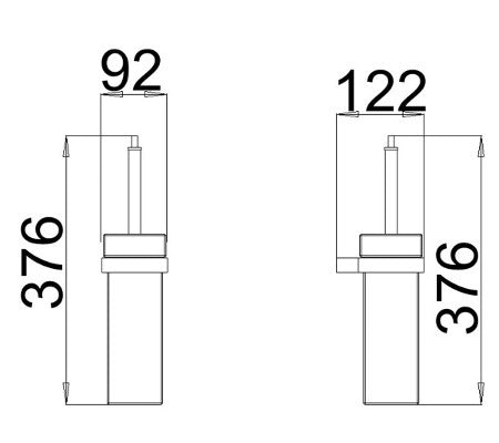 Millennium Inis Wall Mount Toilet Brush