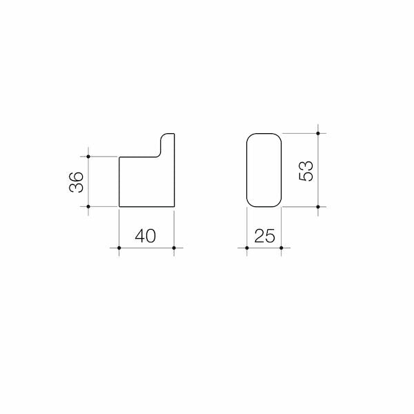 Caroma Luna Robe Hook Black